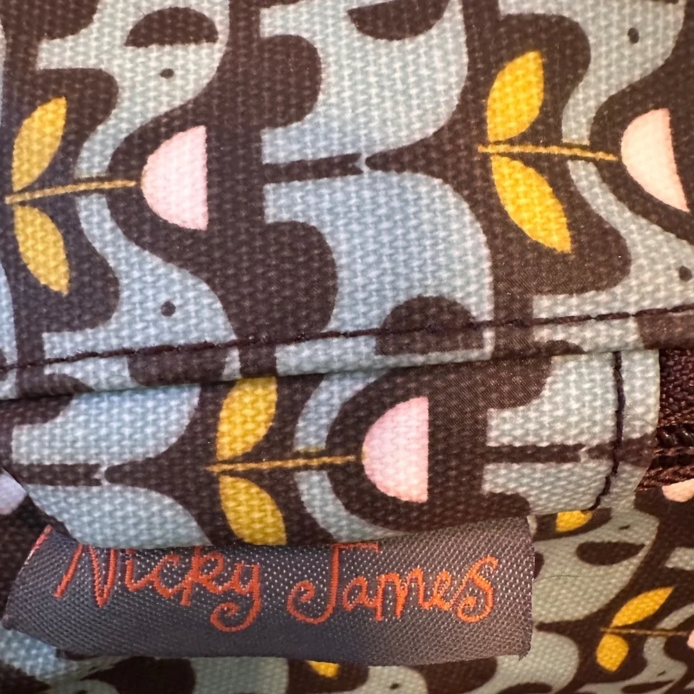 Nicky James EUC Elephant print backpack top handle purse - Picture 3 of 16